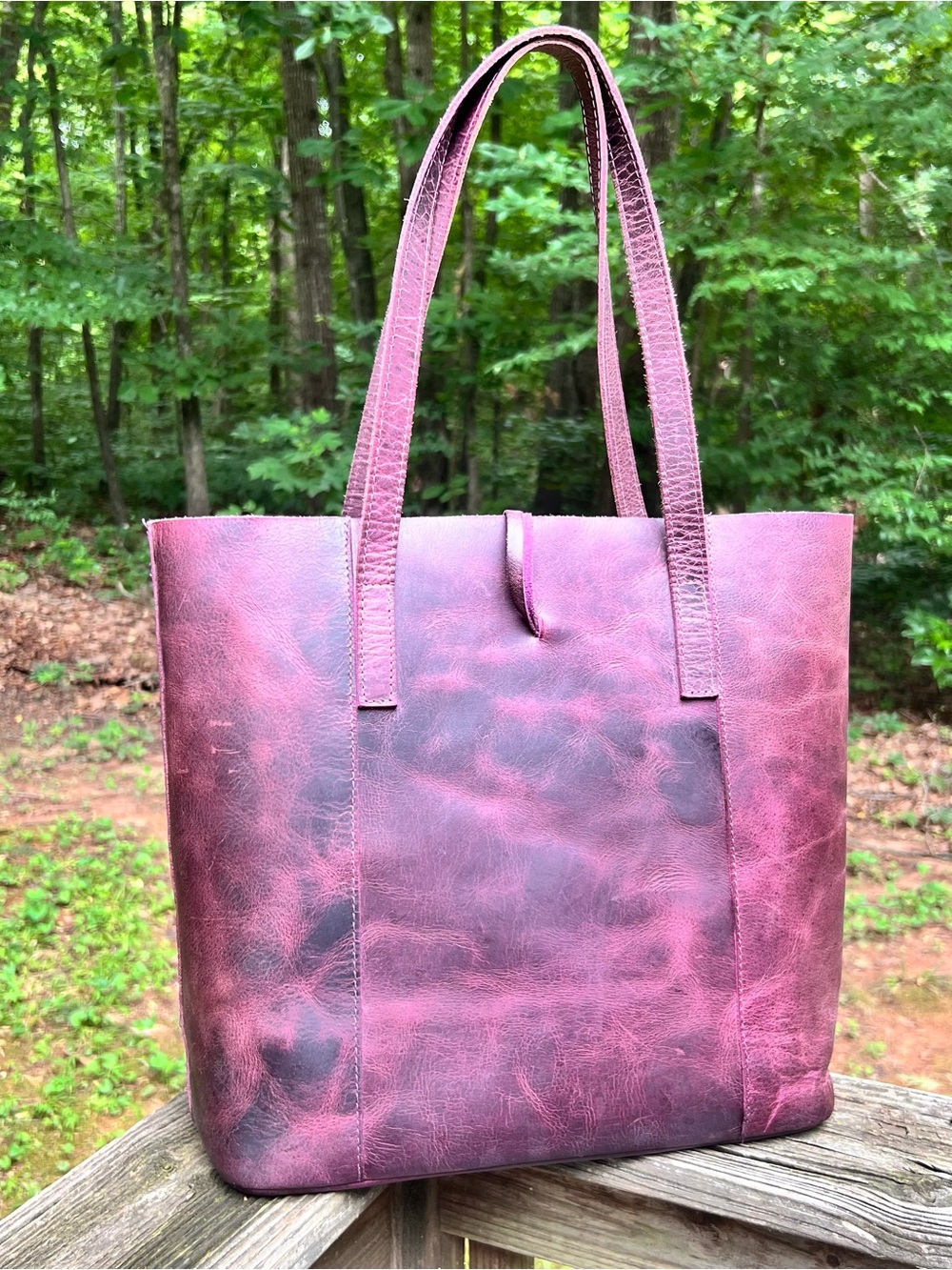Montana Hudson Leather Tote Handbag - Picture 11 of 12